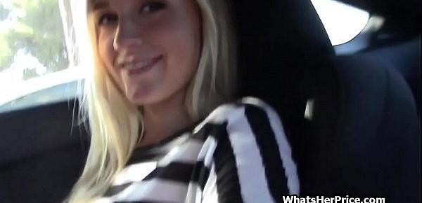  Picking up slim blonde for a paid quickie